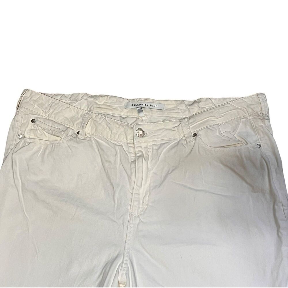 Celebrity Pink High Waist White Crop Jeans Size 18 - Picture 6 of 6